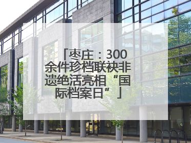 枣庄：300余件珍档联袂非遗绝活亮相“国际档案日”